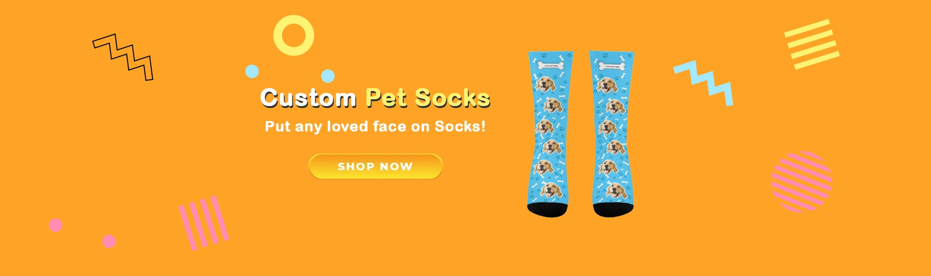 custom dog face socks